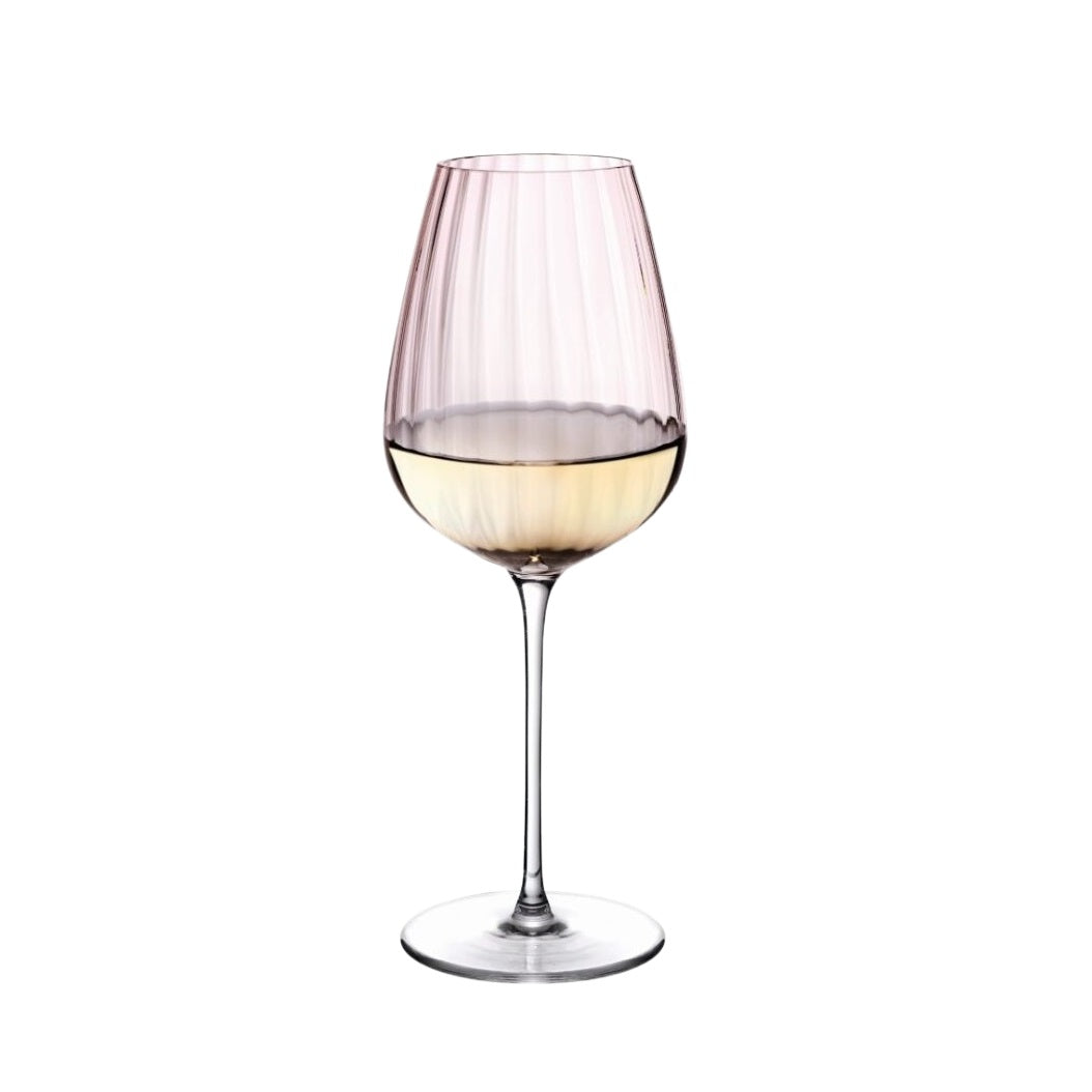 Nude Glass - Round Up White Wine Glasses - Set of 2 Dusty Rose