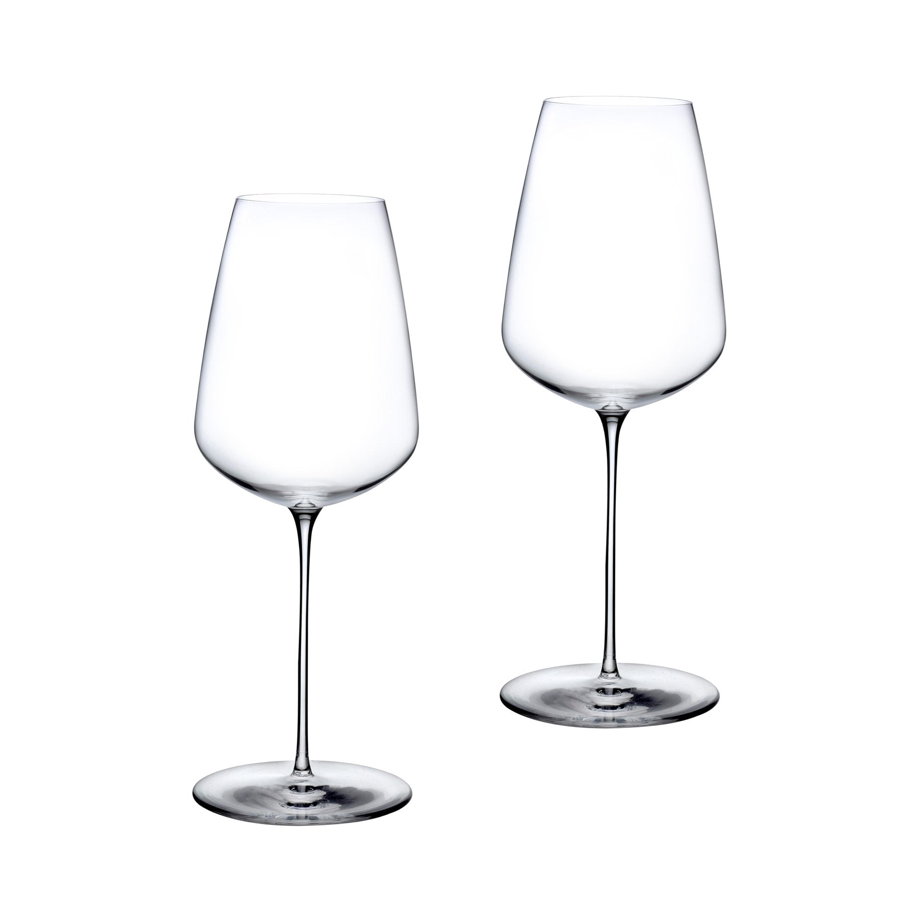 3 x 9 in. V-Shaped White Wine Glasses with Clear Stem, Set of 6