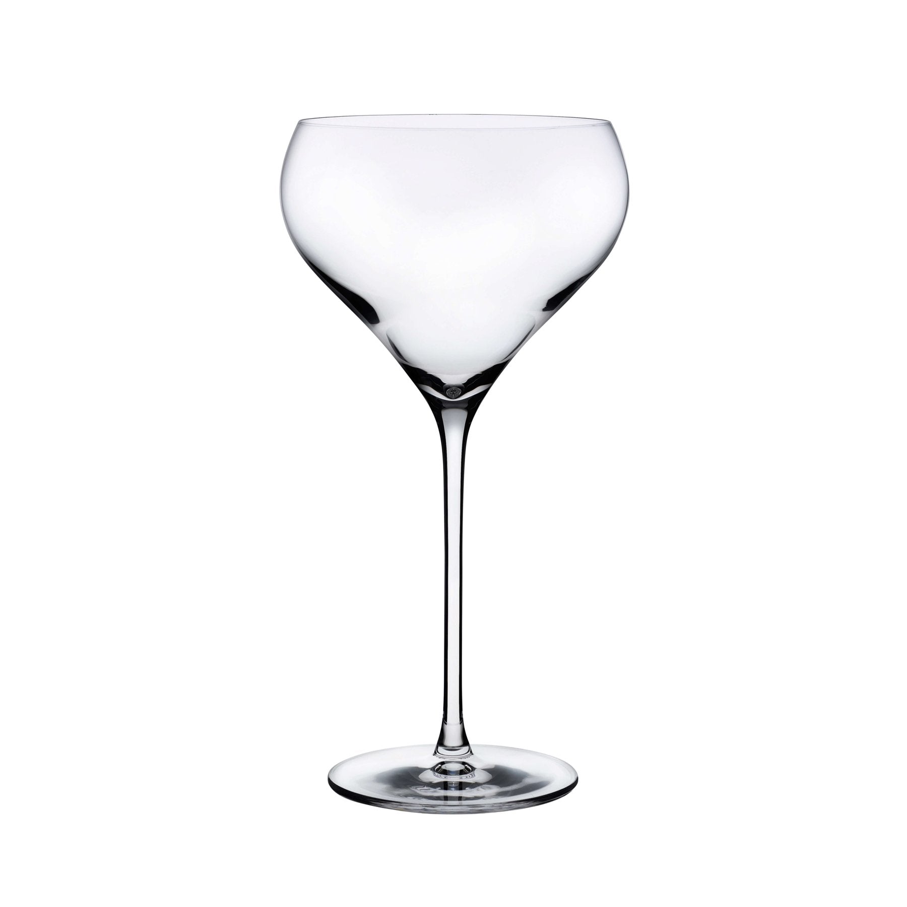 Retro Barware Crystal Martini Glasses Black Stems Set of 2 