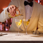 Bar/Giani Double Pour Mixing Glass with martini glass — NUDE