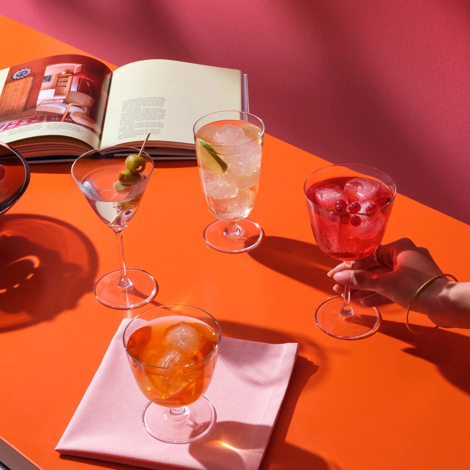 Bar/Giani Set of 2 Cocktail Glass Long Stem