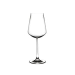 Empty NUDE Salute white wine glass with a medium bowl, gently tapered rim and slender crystal stem