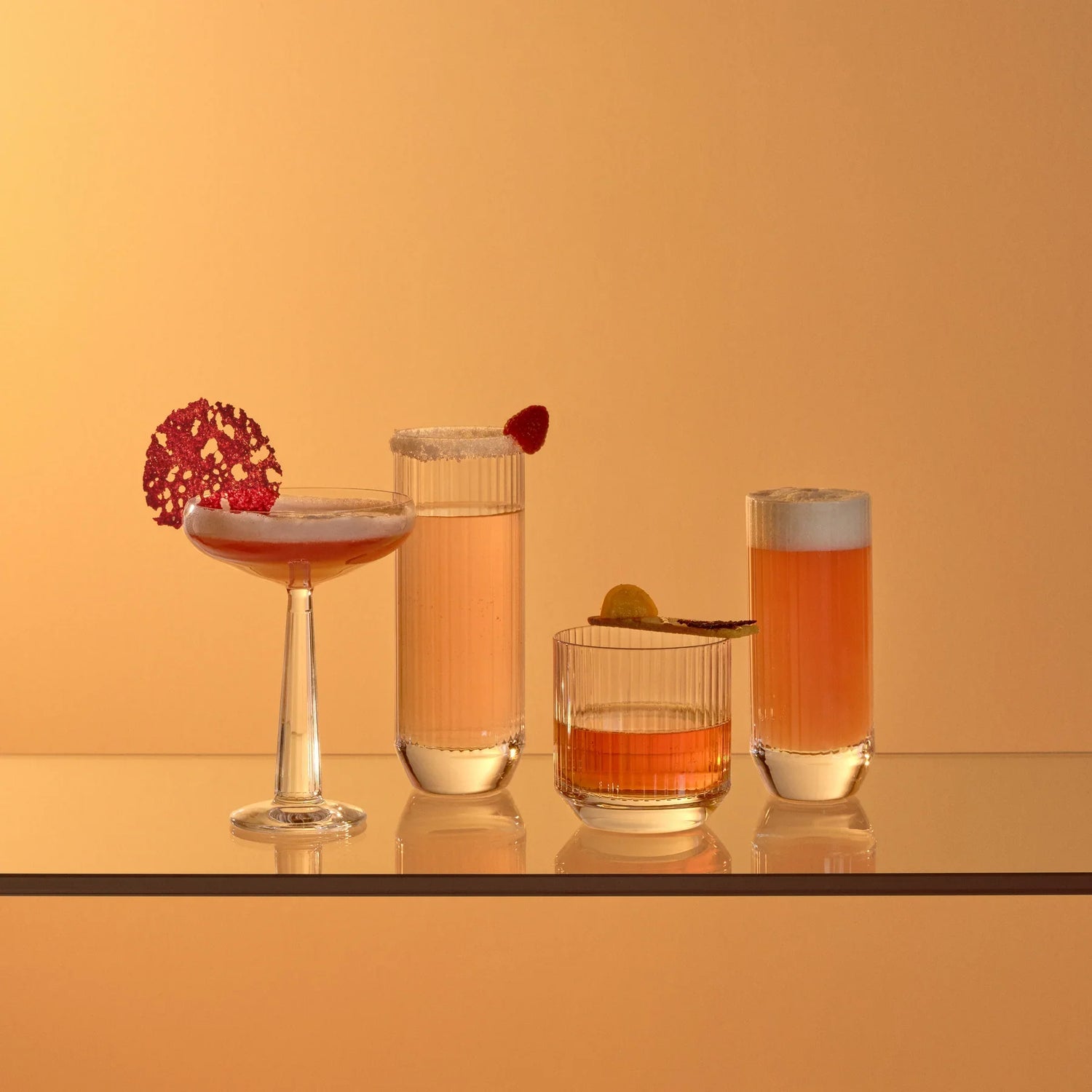 Big Top Set of 4 High Ball Glasses 10 oz