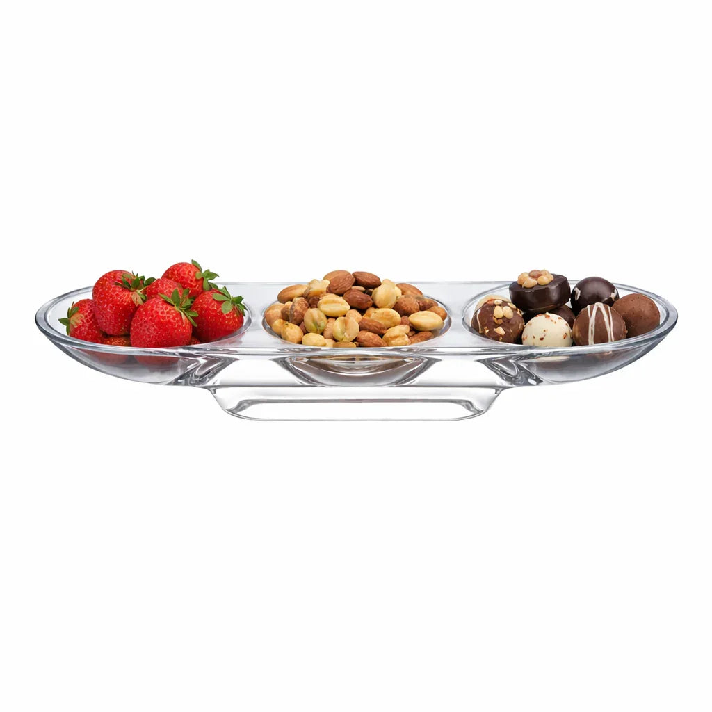 Silhouette Compartment Tray 3 Sections Curved