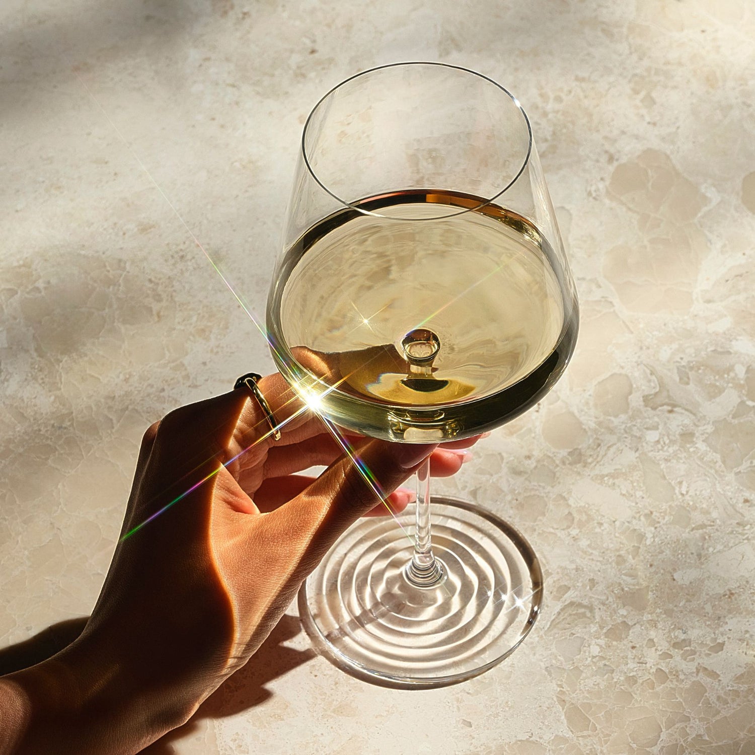 Splash Set of 2 White Wine Glasses