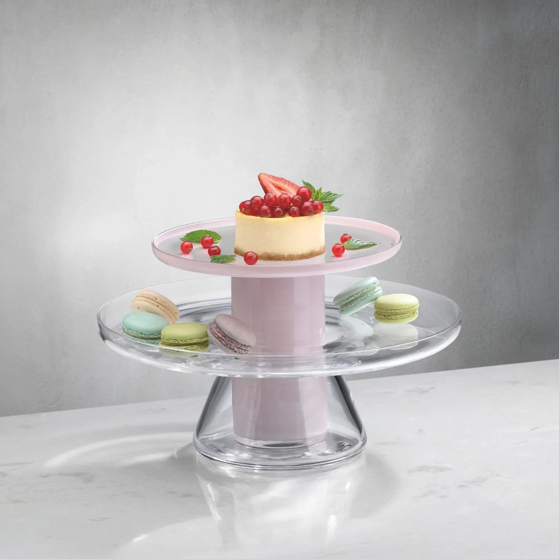 NUDE Bloom cakestand base and tube presented as a cake tier