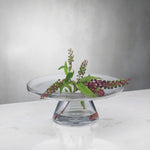 NUDE Bloom cakestand base in clear leadfree crystal presented as a wide vase