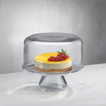 NUDE Bloom cakestand clear base and dome in leadfree crystal