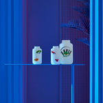 NUDE Mini Magnolia Rock & Pop vases in neon scenery