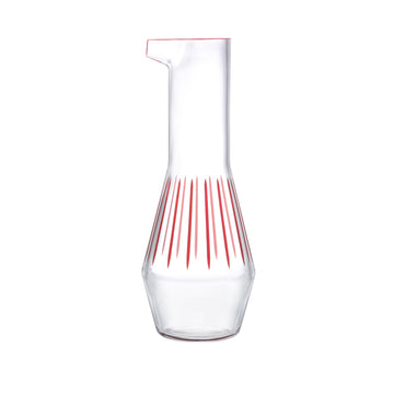Beak Water Carafe Iris Apfel Red Striped