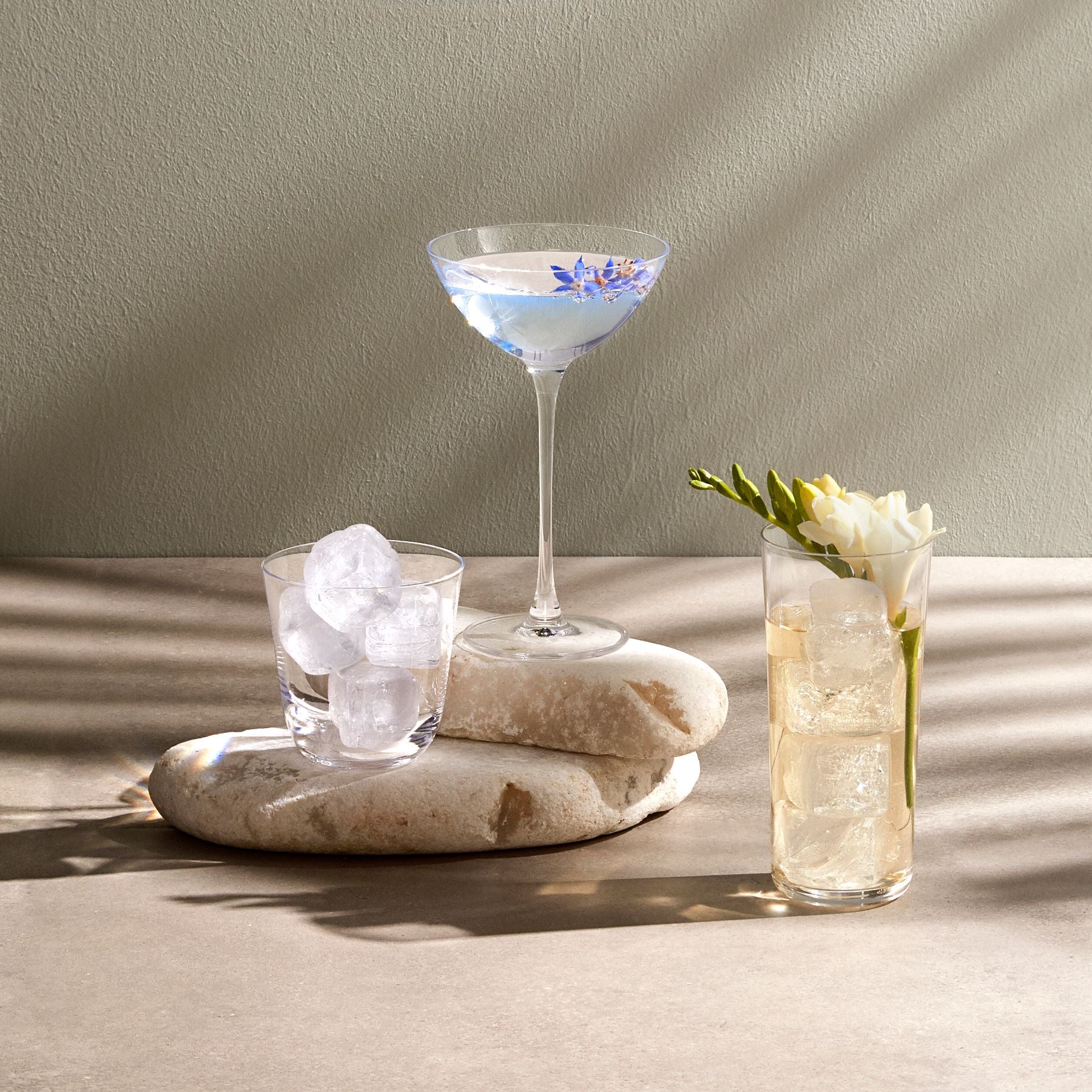Nude Glass Vintage Margarita Glasses Set of 2