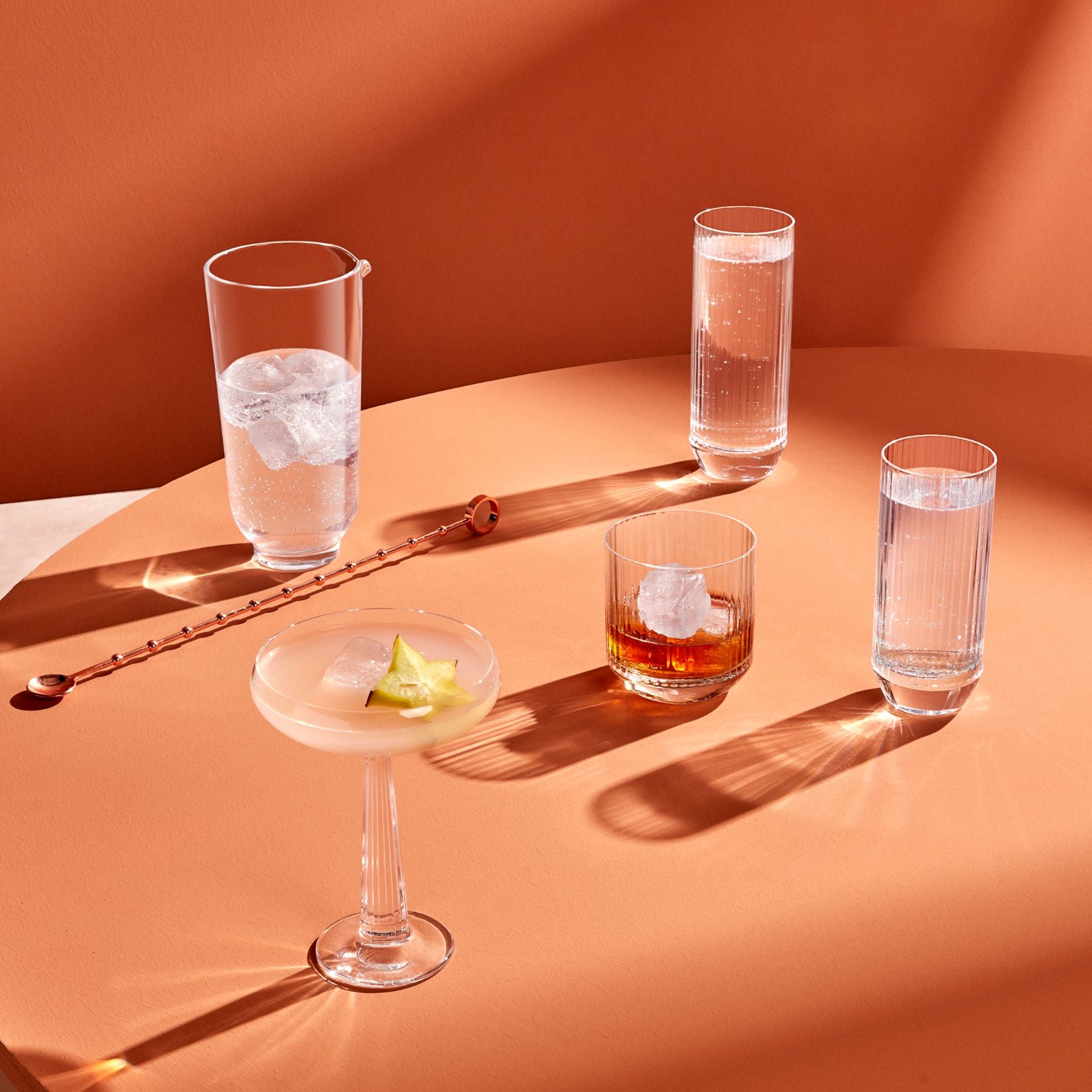 Hepburn Ribbed Martini Glass