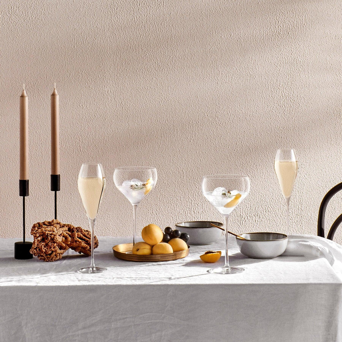 Fantasy Set of 2 Champagne Glasses