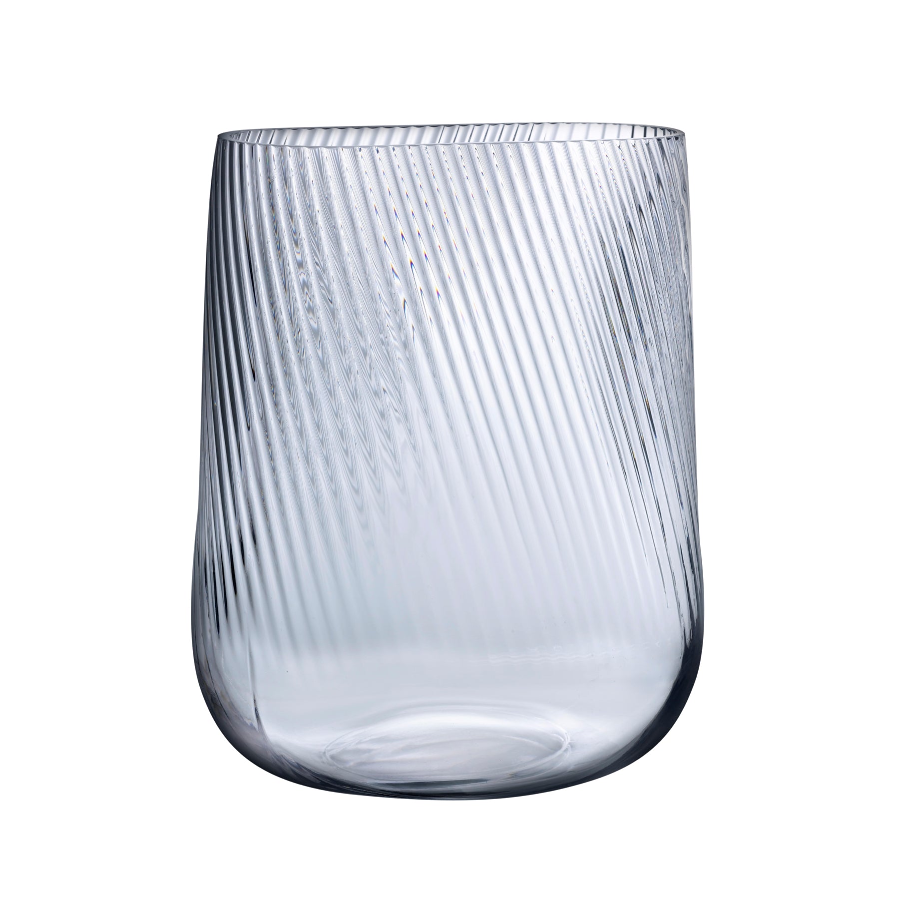 Nude Opti vase tall in clear by Defne Koz