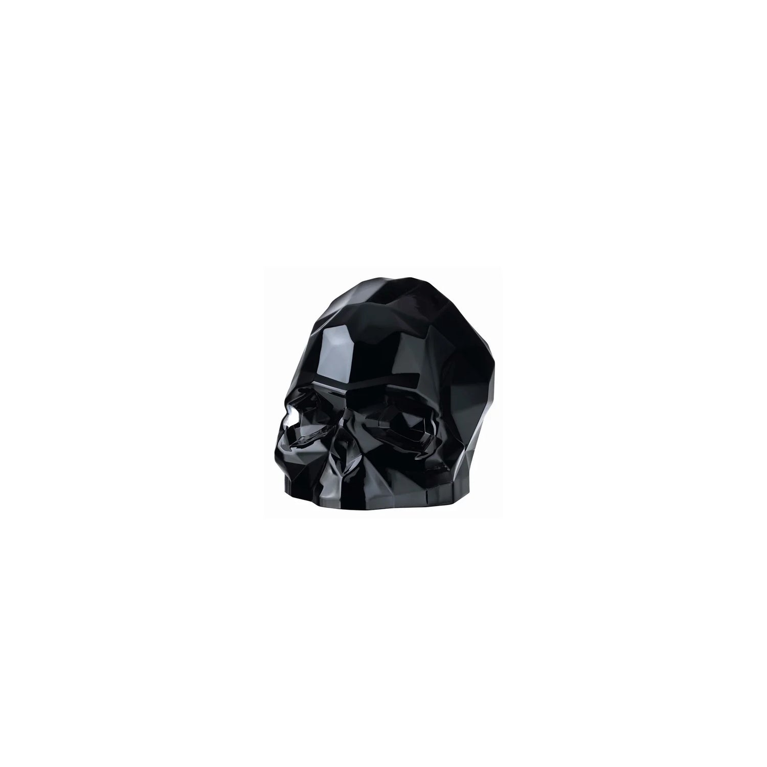 Memento Mori Faceted Skull Black Small